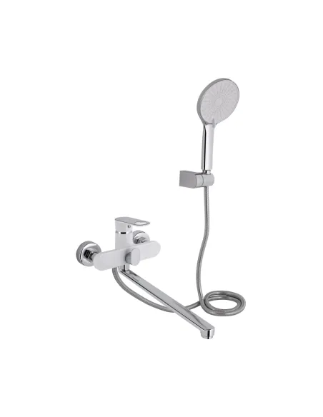 Змішувач для ванни Q-Tap Jay QTJAY2601CRW45552 Chrome/White з душовим набором