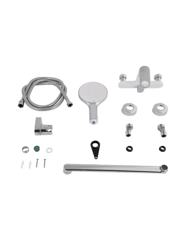 Змішувач для ванни Q-Tap Jay QTJAY2601CRW45552 Chrome/White з душовим набором