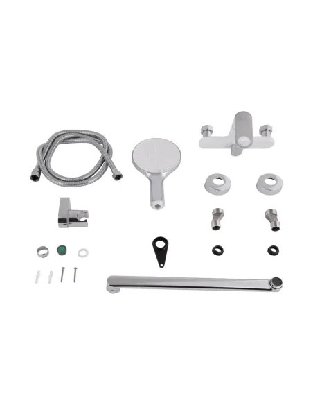 Змішувач для ванни Q-Tap Jay QTJAY2601CRW45552 Chrome/White з душовим набором