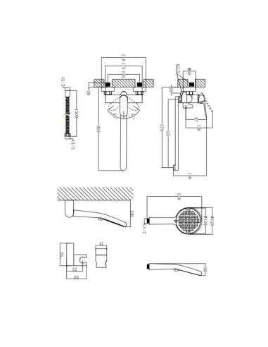 Змішувач для ванни Q-Tap Evia QTEVI260CRM47579 Chrome з душовим набором