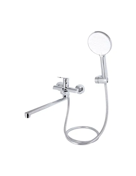 Змішувач для ванни Q-Tap Evia QTEVI260CRM47579 Chrome з душовим набором