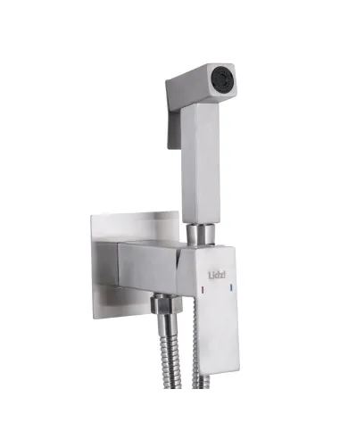 Змішувач для біде Lidz Kubis 111 Nickel LDKUB111NKS46106, з гігієнічним душем