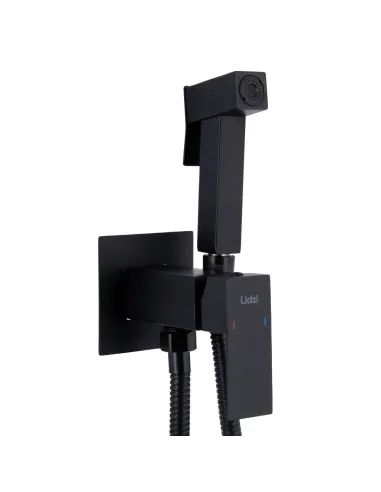 Смеситель для биде Lidz Kubis 111 Black LDKUB111BLA46108, с гигиеническим душем