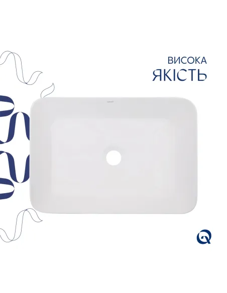 Накладна раковина Qtap Virgo QT18112261WN White, 490x350x110 мм Накладна раковина Qtap Virgo QT18112261WN White, 490x350x110 мм