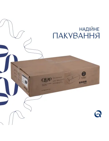 Накладная раковина Qtap Scorpio QT146533MB Matt Black, 500x380x120 мм
