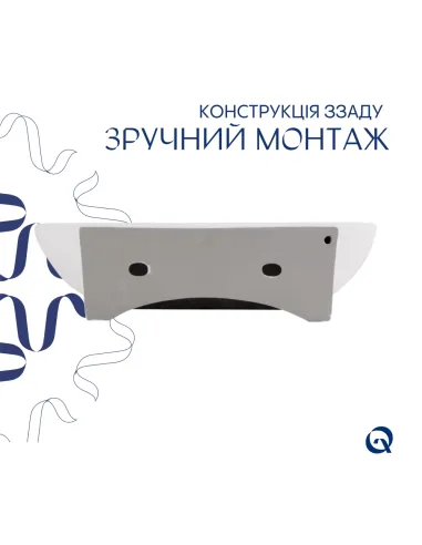 Накладная раковина Qtap Cardinal QT0411K177WN White, 565x400x130 мм