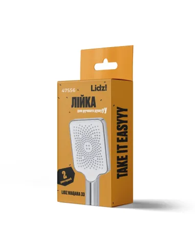 Лійка для ручного душу Lidz Niagara 33 LDNIA33CRM47556 Chrome 145x95 мм, 1 режим