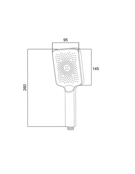 Лейка для ручного душа Lidz Niagara 33 LDNIA33BLM47557 Matt Black 145x95 мм, 1 режим