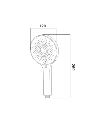 Лейка для ручного душа Lidz Niagara 32 LDNIA32CRM47554 Chrome 120 мм, 3 режима