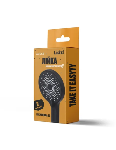 Лейка для ручного душа Lidz Niagara 32 LDNIA32BLM47555 Matt Black 120 мм, 3 режима