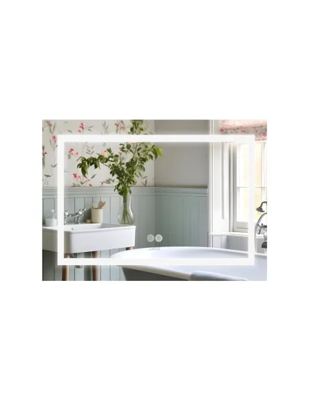 Дзеркало для ванної кімнати Lidz Kubis KU1, з LED-підсвічуванням, з антизапотіванням