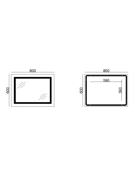 Дзеркало для ванної кімнати Lidz Kubis KU1, з LED-підсвічуванням, з антизапотіванням