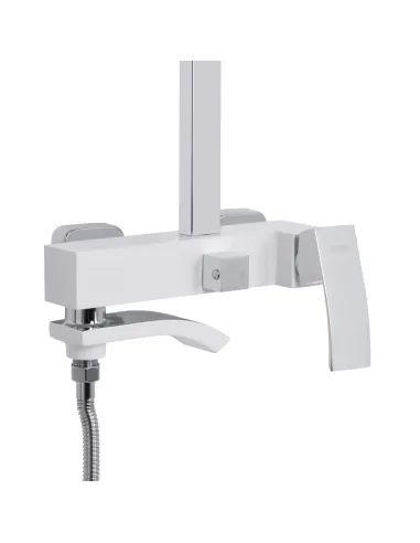 Душова система Q-Tap Swan Cascada QTSWA111CRW45570 Chrome/White з виливом