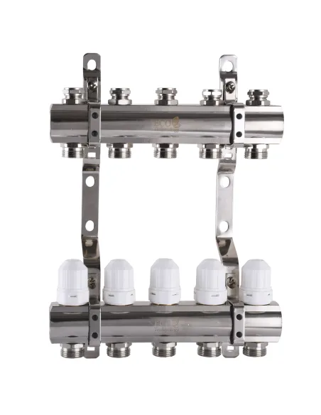 Колектор для теплої підлоги ECO 001С 5 виходів, з регуляторами