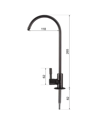 Кран для фильтра очистки воды Globus Lux Lazer GLLR-55M-BB