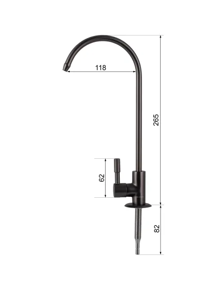 Кран для фільтру очищення води Globus Lux Lazer GLLR-55M-BB