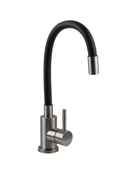 Смеситель для кухни Ecomix ALPEN AISI-203SB, с гибким изливом