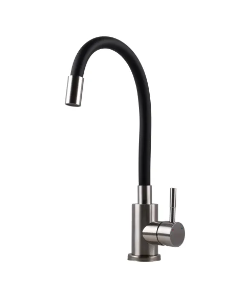 Смеситель для кухни Ecomix ALPEN AISI-203SB, с гибким изливом