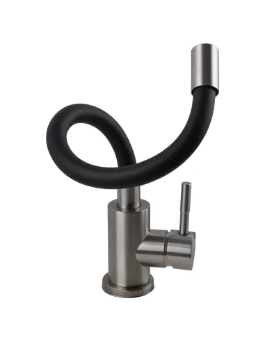 Смеситель для кухни Ecomix ALPEN AISI-203SB, с гибким изливом