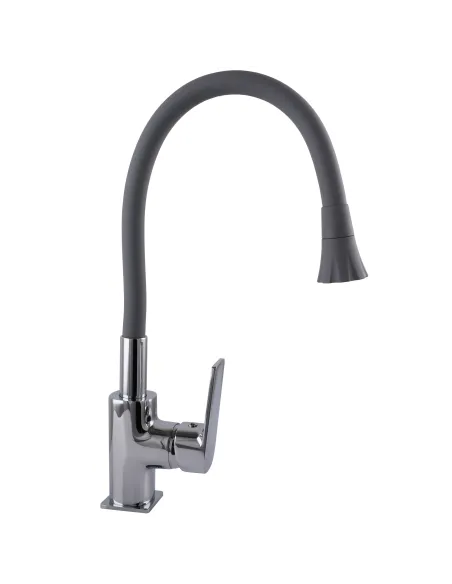 Смеситель для кухни Globus Lux BONN GLB-0203SA-G03, с гибким изливом