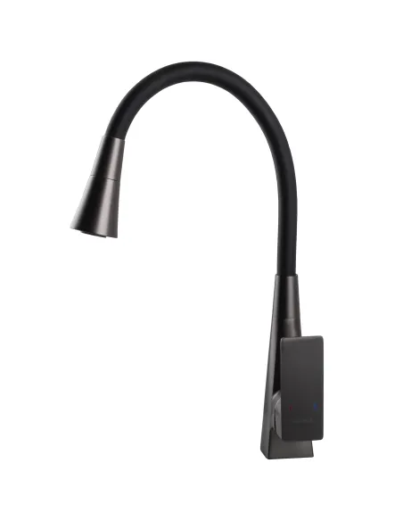 Змішувач для кухні Globus Lux NIAGARA GLN-0203SM-GP, з гнучким виливом