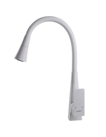 Змішувач для кухні Globus Lux NIAGARA GLN-0203SM-WM, з гнучким виливом