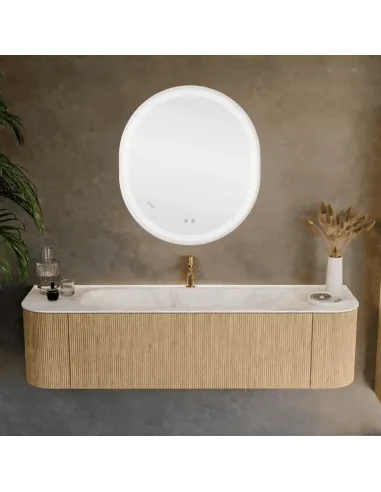 Дзеркало для ванної кімнати Qtap Gemini Touch, з LED-підсвічуванням, з антизапітнінням