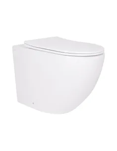 Унитаз Q-Tap Robin Ultra Quiet QT13332381AW, 520×365×365 мм, безободковый, подвесной