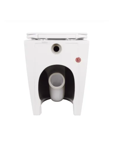 Унитаз Q-Tap Robin Ultra Quiet QT13332381AW, 520×365×365 мм, безободковый, подвесной