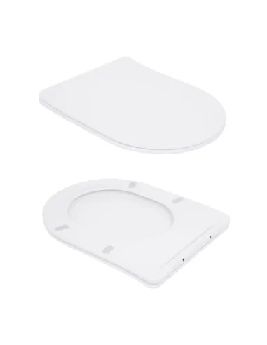 Унитаз Q-Tap Robin Ultra Quiet QT13332381AW, 520×365×365 мм, безободковый, подвесной