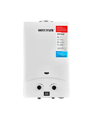 Газовая колонка Mixxus GWH-0110 Basic White дымоходная