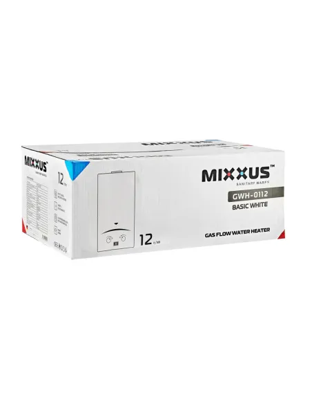 Газовая колонка Mixxus GWH-0112 Basic White дымоходная