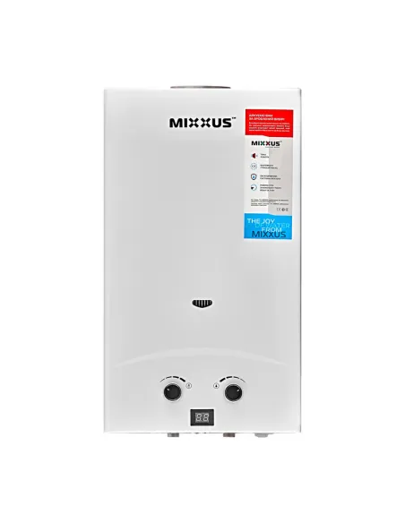 Газовая колонка Mixxus GWH-0112 Basic White дымоходная