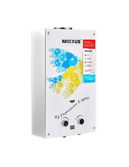 Газовая колонка Mixxus GWH-0610 Basic Glass дымоходная