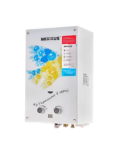 Газовая колонка Mixxus GWH-0610 Basic Glass дымоходная