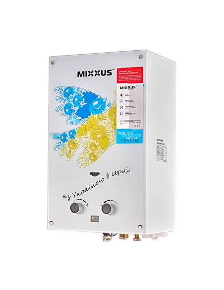 Газовая колонка Mixxus GWH-0610 Basic Glass дымоходная