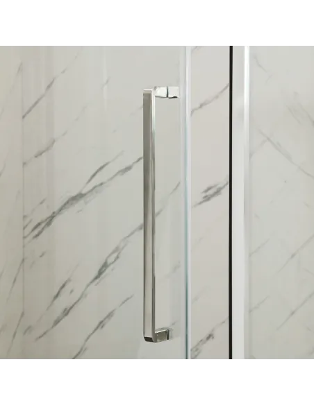 Душова кабіна без піддону Mixxus Premium Bevel SC01-90x90x195-TR Chrome, квадратна