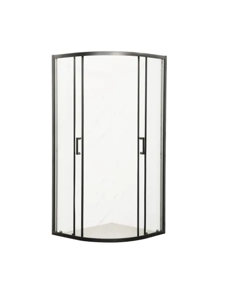 Душова кабіна без піддону Mixxus Premium Diverse SC01-90x90x195-TR Black, напівкругла