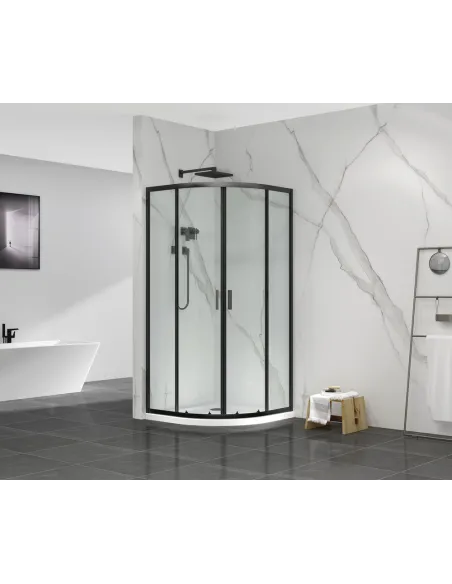 Душевая кабина без поддона Mixxus Premium Diverse SC01-90x90x195-TR Black, полукруглая Душевая кабина без поддона Mixxus Premium Diverse SC01-90x90x195-TR Black, полукруглая