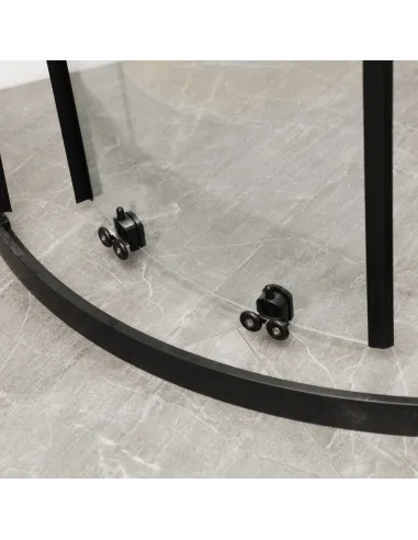 Душова кабіна без піддону Mixxus Premium Diverse SC01-90x90x195-TR Black, напівкругла