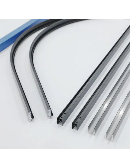 Душова кабіна без піддону Mixxus Premium Diverse SC01-90x90x195-TR Black, напівкругла