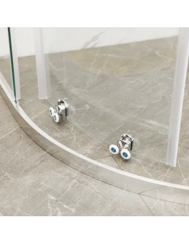 Душова кабіна без піддону Mixxus Premium Diverse SC01-90x90x195-TR Chrome, напівкругла