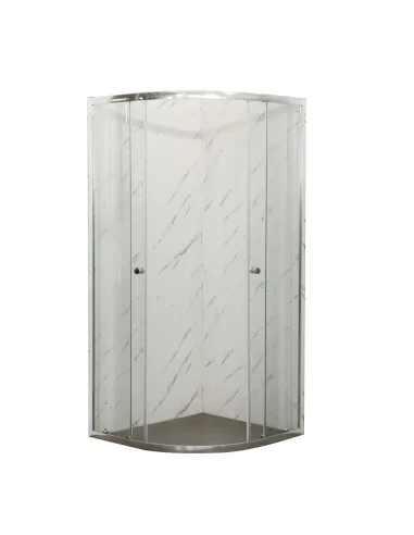 Душова кабіна без піддону Mixxus Premium Diverse SC01-90x90x195-TR Chrome, напівкругла
