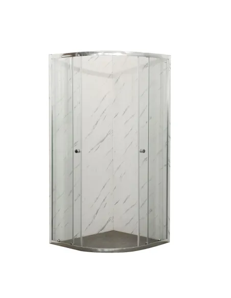 Душова кабіна без піддону Mixxus Premium Diverse SC01-90x90x195-TR Chrome, напівкругла Душова кабіна без піддону Mixxus Premium Diverse SC01-90x90x195-TR Chrome, напівкругла