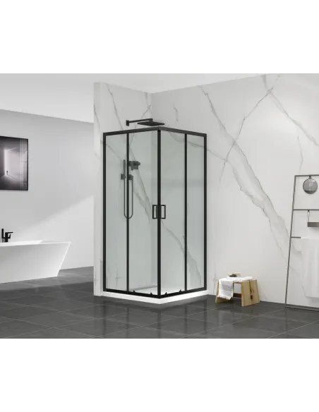 Душова кабіна без піддону Mixxus Premium Diverse SC02-90x90x195-TR Black, квадратна Душова кабіна без піддону Mixxus Premium Diverse SC02-90x90x195-TR Black, квадратна
