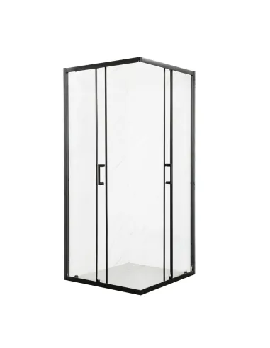 Душова кабіна без піддону Mixxus Premium Diverse SC02-90x90x195-TR Black, квадратна