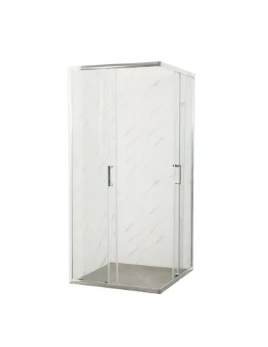 Душевая кабина без поддона Mixxus Premium Diverse SC02-90x90x195-TR Chrome, квадратная