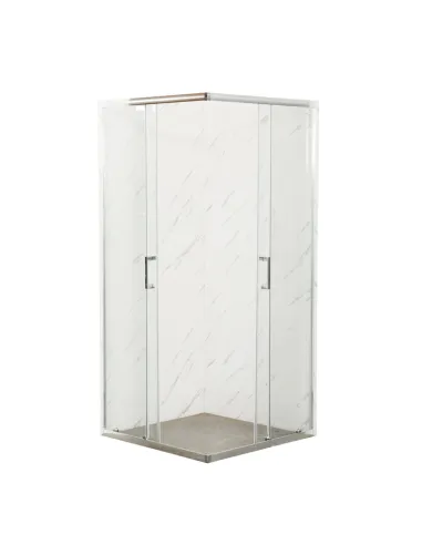 Душевая кабина без поддона Mixxus Premium Diverse SC02-90x90x195-TR Chrome, квадратная