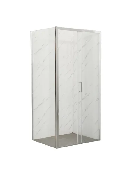 Душова кабіна без піддону Mixxus Premium Diverse SC03-100x80x195-TR Chrome, прямокутна