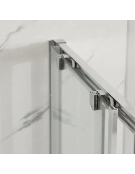 Душова кабіна без піддону Mixxus Premium Diverse SC03-120x80x195-TR Chrome, прямокутна